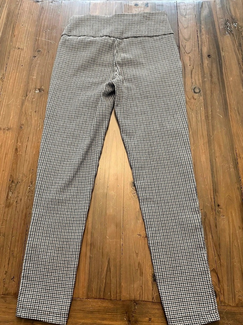 Unbranded Plaid High Rise Skinny Dress Pants Gold Button Accents Size L - Picture 2 of 10